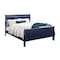 Global Furniture Usa Traditional Glam Rich Blue W /LED Charlie Blue Queen Bed Group With Led 2781 - alternate 3
